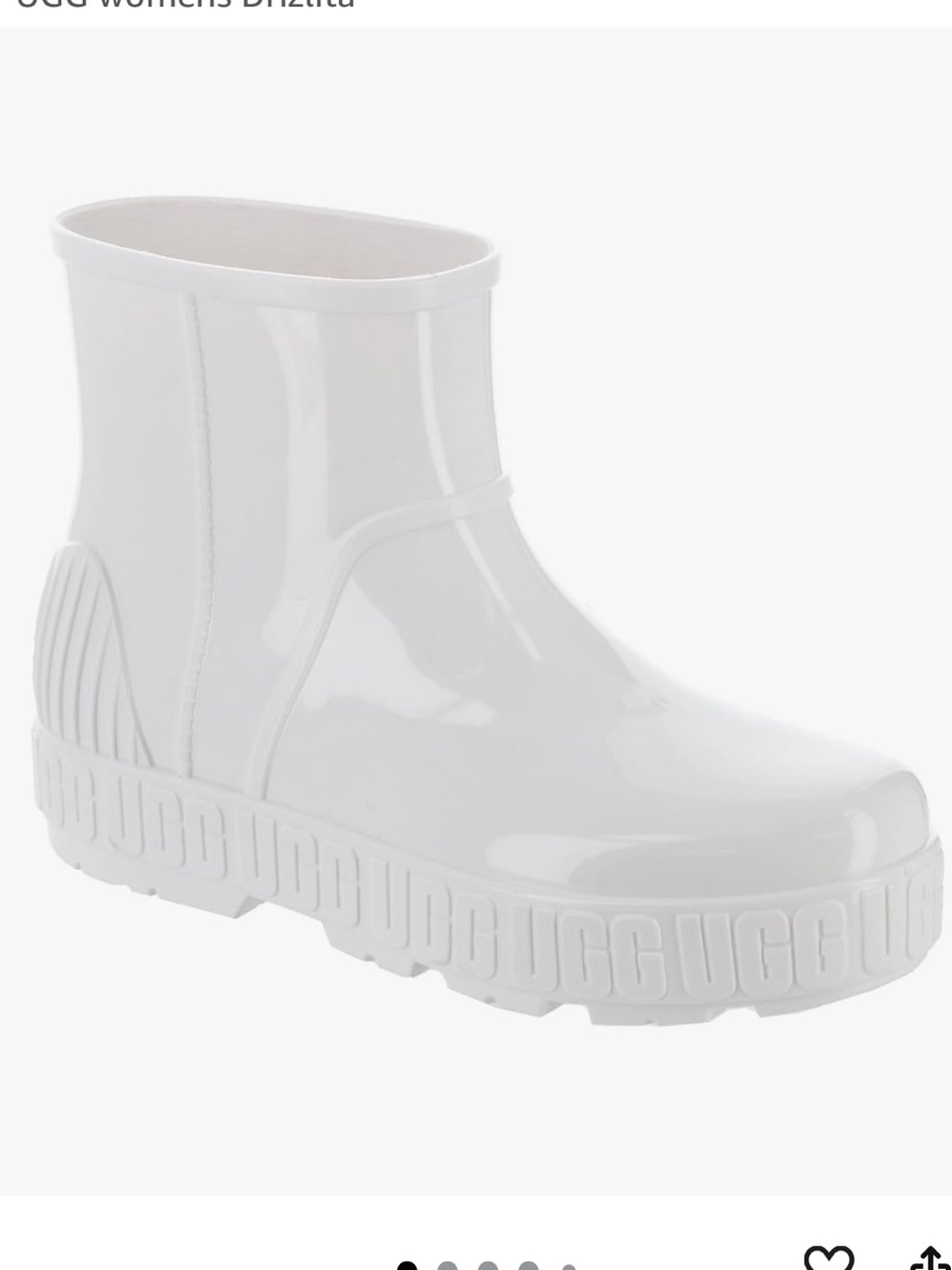 UGG Drizlita size 7 white Mini Rain Boots